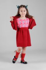 کت سارافون مخمل کبریتی  طرح قلب
