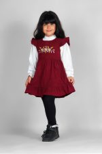 شومیز سارافون مخمل کبریتی طرح گل ها