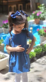 سارافون پنبه آستین کوتاه قاصدک - تصویر 3