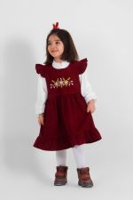 شومیز سارافون مخمل کبریتی طرح گل ها - تصویر 2