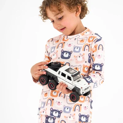 بلوز شلوار خانگی خرس پاستلی