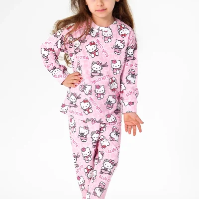 ست لباس خانگی طرح hello kitty