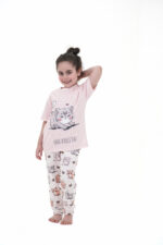 لباس خانگی دخترانه طرح گربه