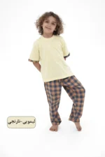 تیشرت پیژامه چهارخونه درشت مرد خونه - تصویر 2